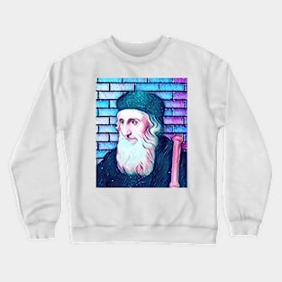 John Wycliffe Snowy Portrait | John Wycliffe Artwork 12 Crewneck Sweatshirt